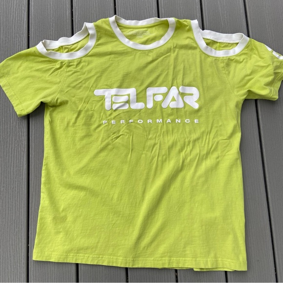 Telfar Triple T Performance T-shirt
in Lime Green and White - Picture 1 of 4